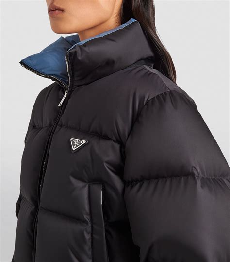 prada cropped puffer coat|prada nylon cropped puffer jacket.